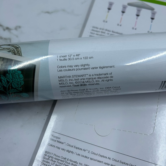 New Cricut Supplies - Fine Point Pen Set Sorbet + Blue Removable Matte Vinyl - Picture 3 of 3